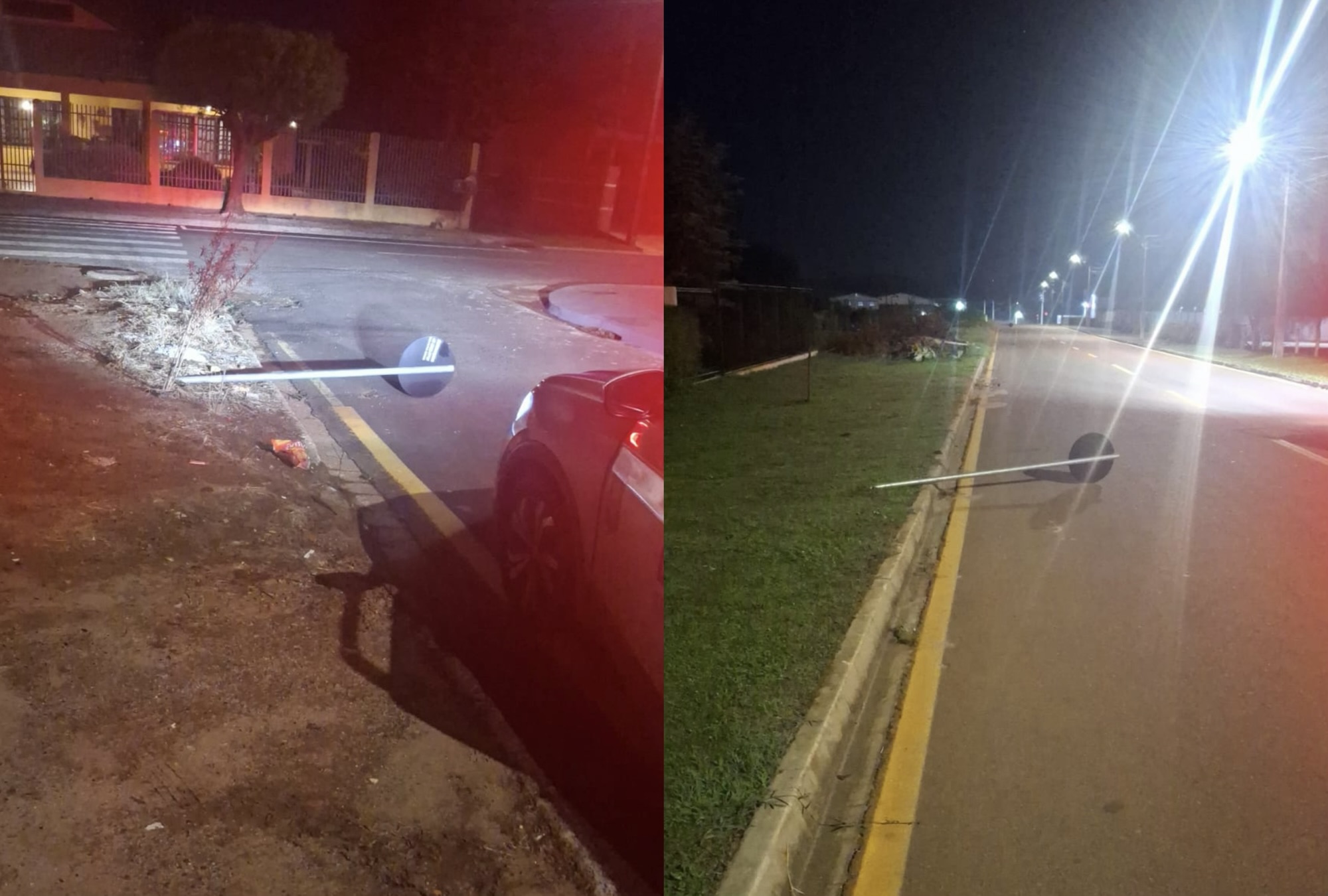 Suspeito é identificado após dano a placas de trânsito em Carambeí