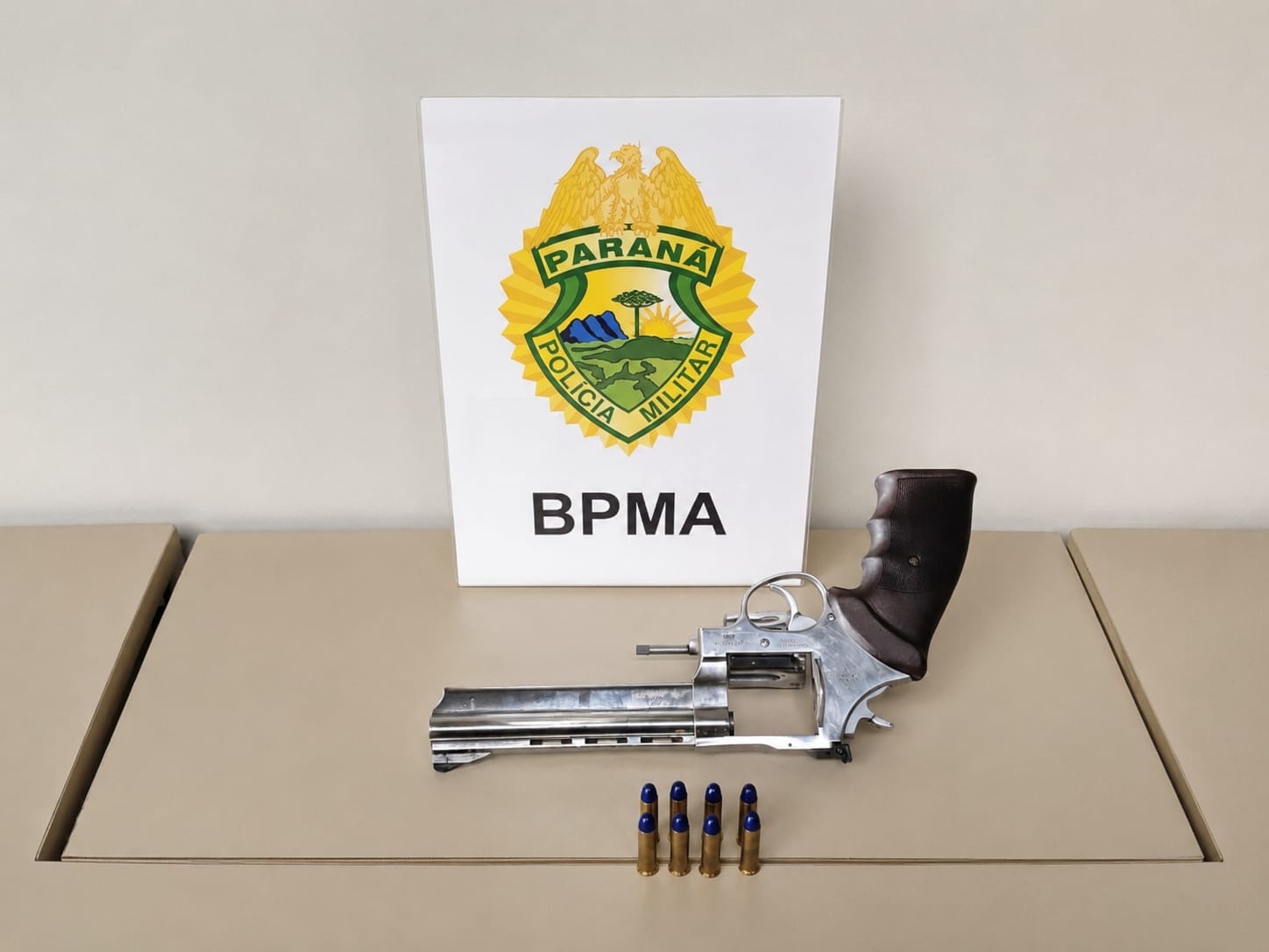 Polícia Ambiental apreende revólver durante fiscalização em área rural na região