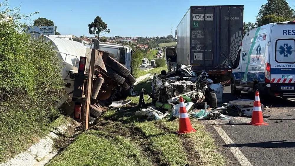 Motorista relata falta de freios antes de grave acidente que deixou uma pessoa morta na PR-151, em Carambeí