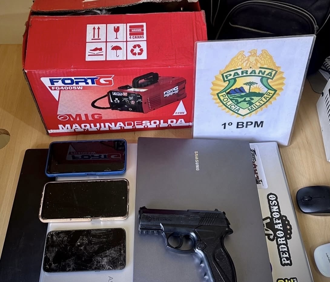 Polícia Militar recupera notebooks, iPhone e máquina de solda furtados na região