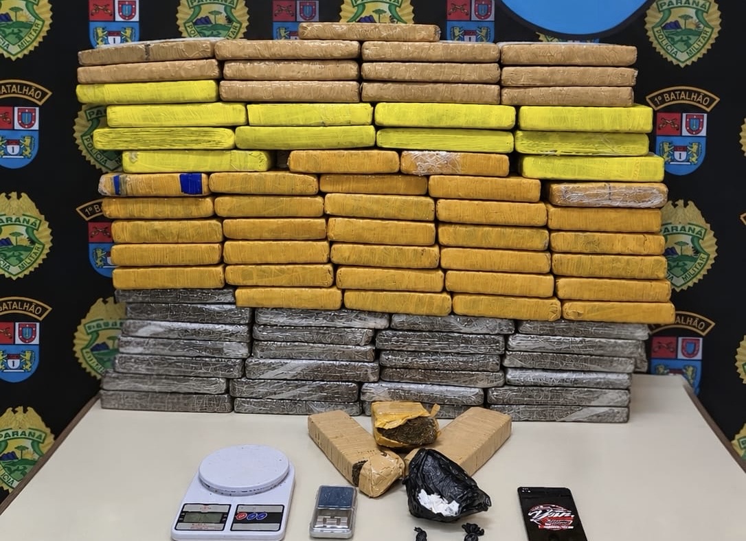 Polícia apreende mais de 58 kg de drogas e prende homem na região