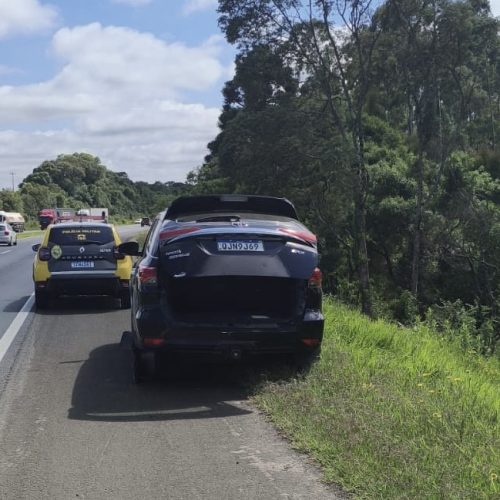 Fuga sentido Carambeí termina com veículo recuperado na PR-151