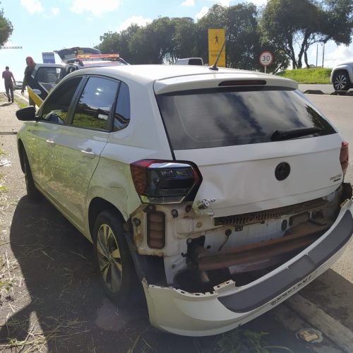 Colisão traseira sem feridos mobiliza Polícia Rodoviária na região