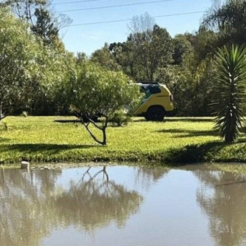 Polícia Ambiental flagra construção irregular de açude em Carambeí