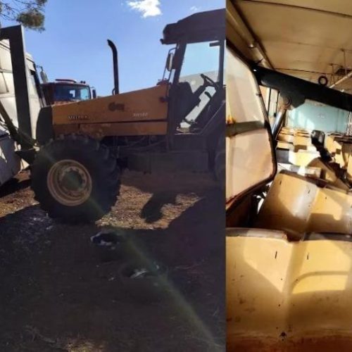Trator invade ônibus e deixa feridos no PR