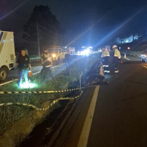 Acidente com atropelamento deixa vítima fatal na PR-151