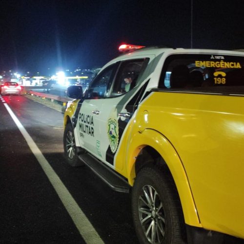 Colisão próximo ao ‘Rickli’ mobiliza Polícia Rodoviária