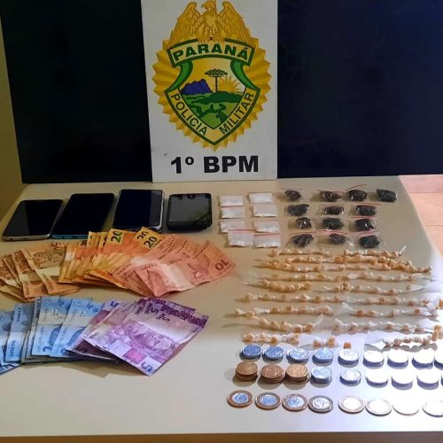 Polícia Militar de Carambeí apreende drogas e dinheiro em ação no bairro Eldorado