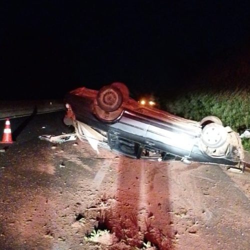 Acidente deixa motorista ferido na PR-151