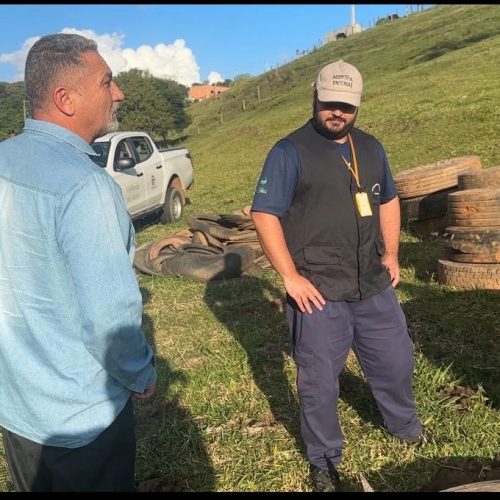 Descarte irregular de pneus é flagrado em Carambeí