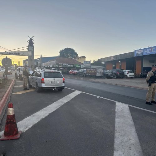 Policiamento é reforçado em Carambeí com ações na cidade e no campo