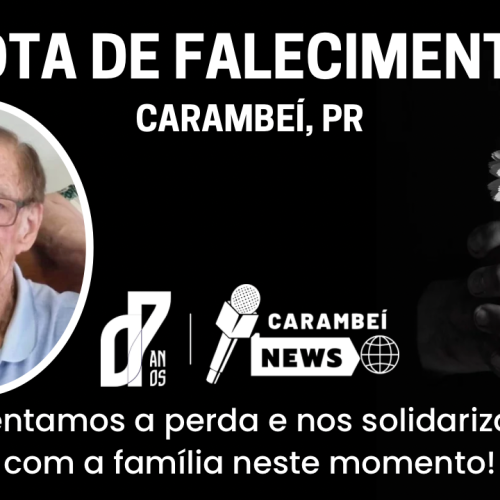 Nota de falecimento – 86 anos | 07/07/2026
