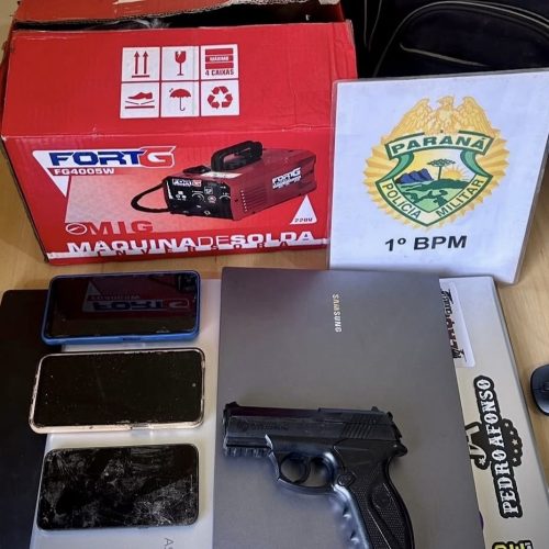 Polícia Militar recupera notebooks, iPhone e máquina de solda furtados na região