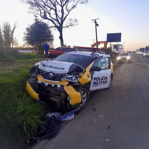 Policial fica ferida em acidente durante perseguição na PR-151