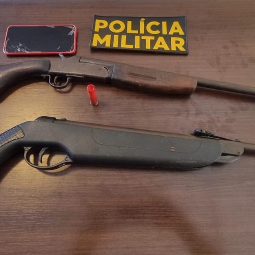 PM prende homem por violência doméstica e apreende armas na região