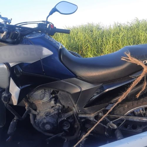Motociclista fica ferido após atropelar animal na PR-151