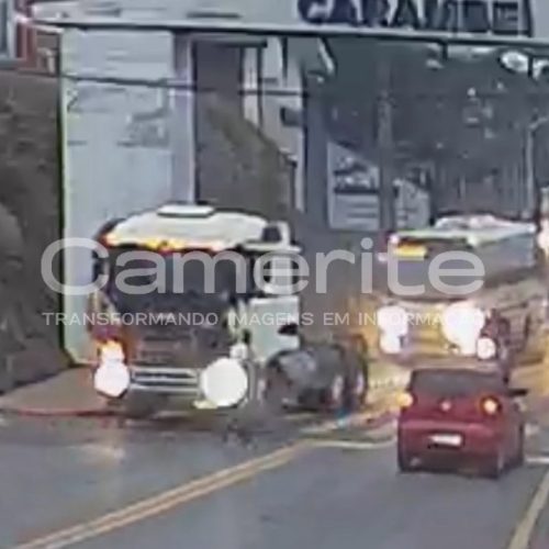 Ação rápida de comerciantes evita grave incêndio de caminhão em Carambeí