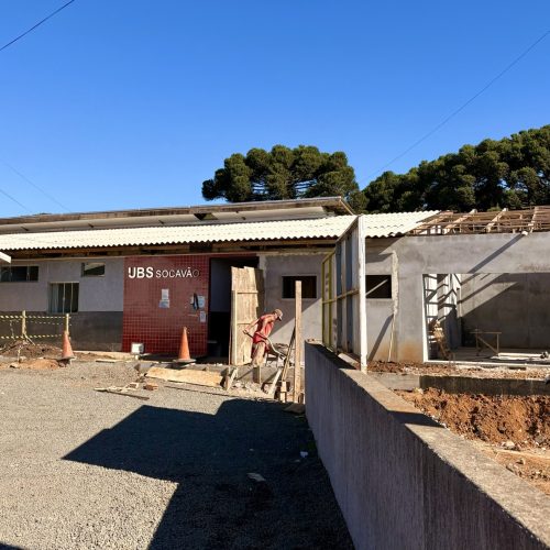 Obras de ampliação e reforma da UBS Socavão avançam em Castro