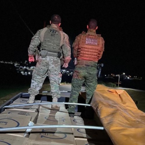 Polícia Militar apreende 25 mil pacotes de cigarros contrabandeados