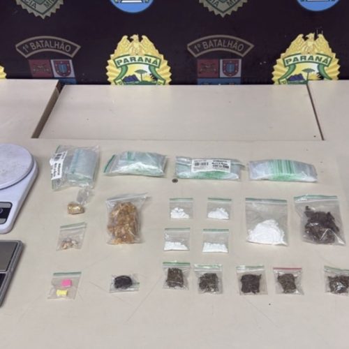 Polícia Militar apreende drogas e encaminha suspeito por tráfico na região