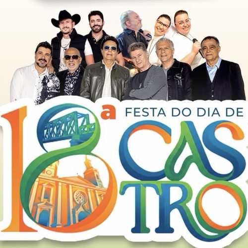 Shows nacionais prometem reunir diferentes&nbsp;gerações na 18ª Festa do Dia de Castro