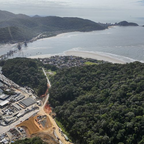 Com acessos mais visíveis, Ponte de Guaratuba alcança 70% de execução