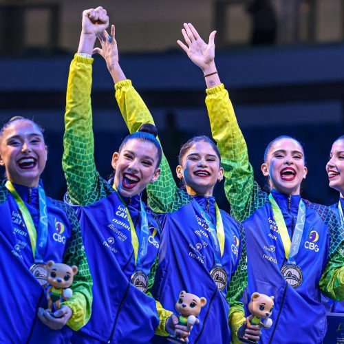 Com duas atletas do Paraná, Brasil conquista prata inédita no Mundial de Ginástica Rítmica