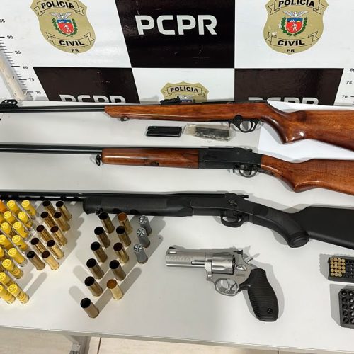 PCPR prende seis e apreende arsenal durante operação contra comércio ilegal de armas