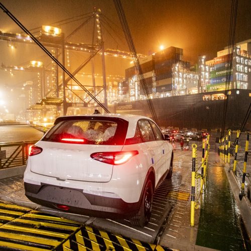 Porto de Paranaguá registra maior desembarque de veículos elétricos do Paraná