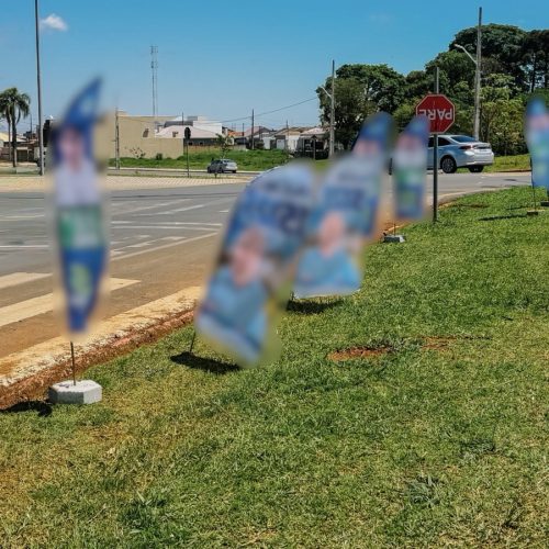 Wind banners ganham as ruas de Carambeí, mas devem seguir a lei