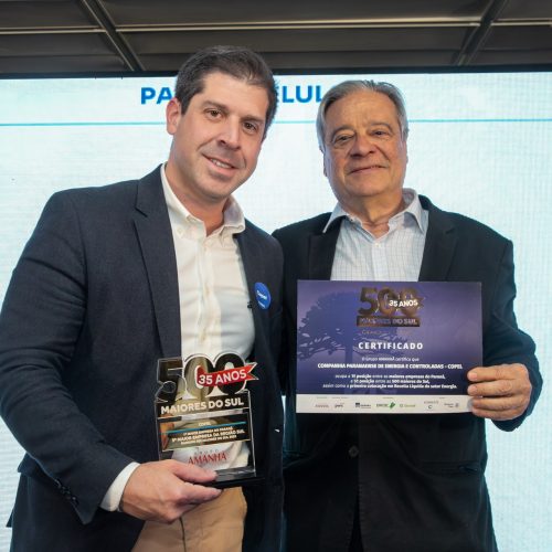 Copel é maior empresa do Paraná e a 5ª maior do Sul no ranking das 500 maiores