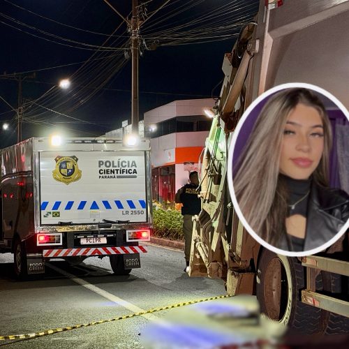 Identificada jovem que morreu em acidente com caminhão de lixo em Carambeí
