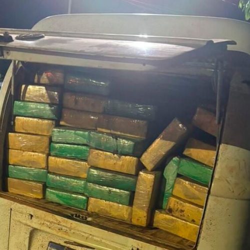 Forças de segurança apreendem mais de meia tonelada de maconha em Kombi no PR