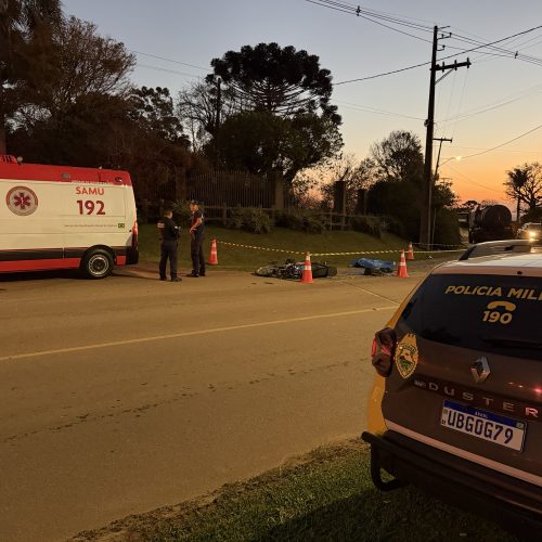 Motociclista morre em grave acidente na zona rural de Carambeí