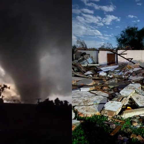 Tornado deixa feridos e causa rastro de destruição no RS