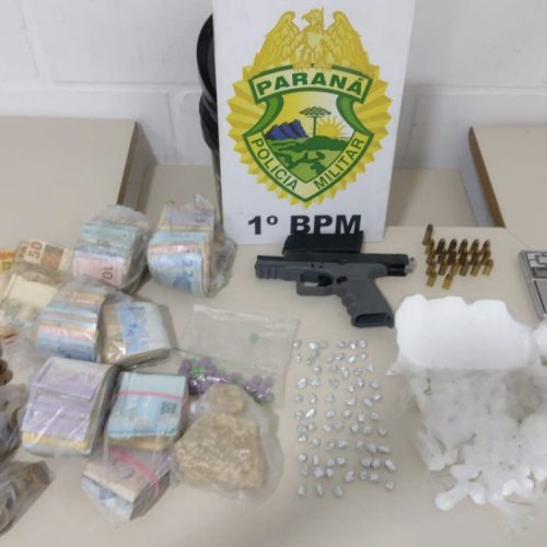 Polícia prende homem por tráfico de drogas e posse ilegal de arma de fogo em Carambeí