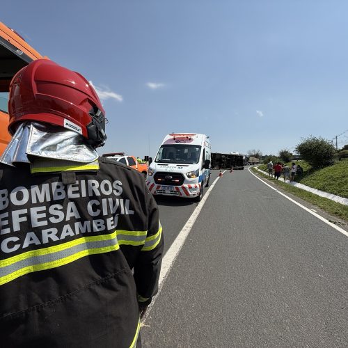 Motorista morre em tombamento de caminhão carregado com couro na PR-151, em Carambeí