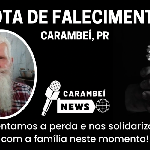 Nota de falecimento – 75 anos – 07/05/2026