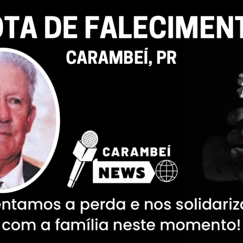 Nota de falecimento – 25/12/2025