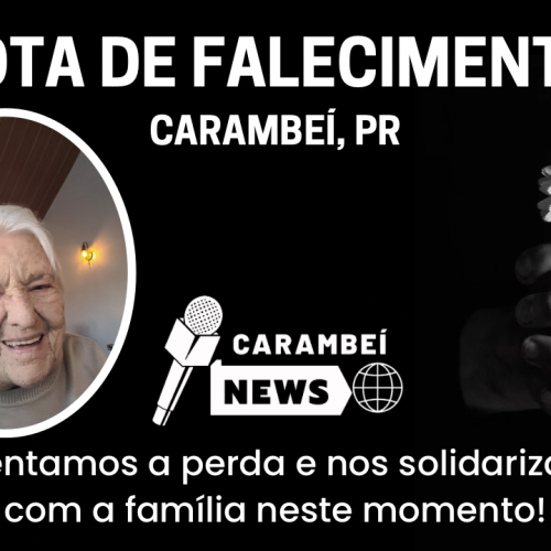 Nota de falecimento – 13/12/2025