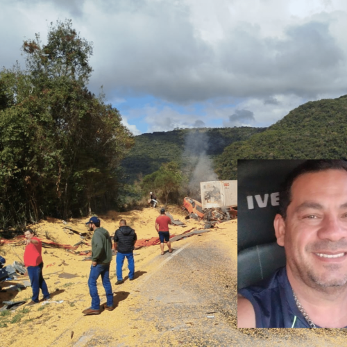 Caminhoneiro de Carambeí morre em grave acidente na BR-277, em Guarapuava
