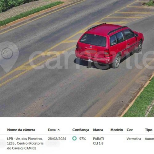 Camerite ajuda a polícia a localizar suspeito de crimes em Carambeí