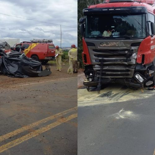 Colisão frontal na PR-151 deixa um homem morto
