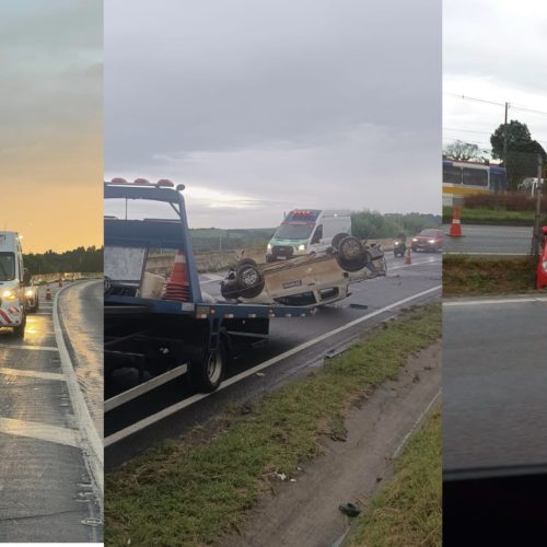 Sequência de acidentes mobiliza equipes de socorro na PR-151, em Carambeí