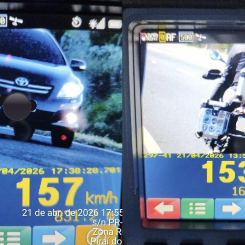 Radar flagra veículos acima de 150 km/h na PR-151, em Carambeí