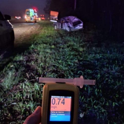 Veículo de Carambeí colide contra caminhão na BR-376; motorista é preso