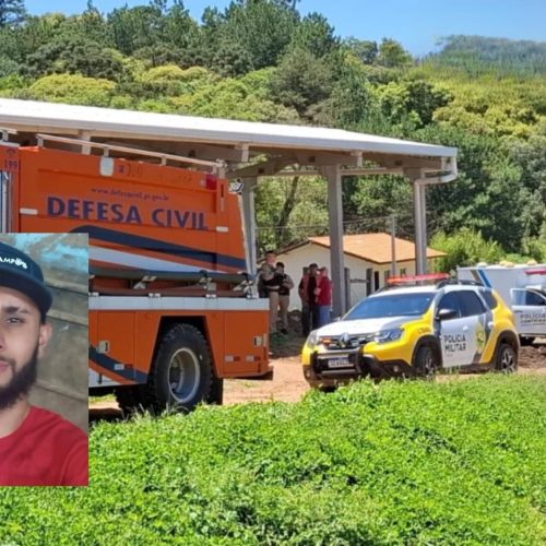 Identificado jovem que morreu após cair em fossa com trator em Carambeí