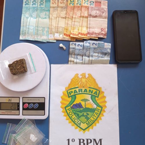 Polícia Militar apreende drogas e materiais relacionados ao tráfico&nbsp;na região