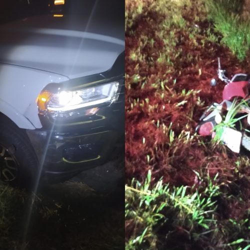 Colisão traseira na PR-151 deixa duas pessoas feridas em Carambeí