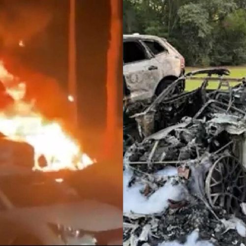 Porsche de R$ 1 milhão é incendiado após discussão em festa